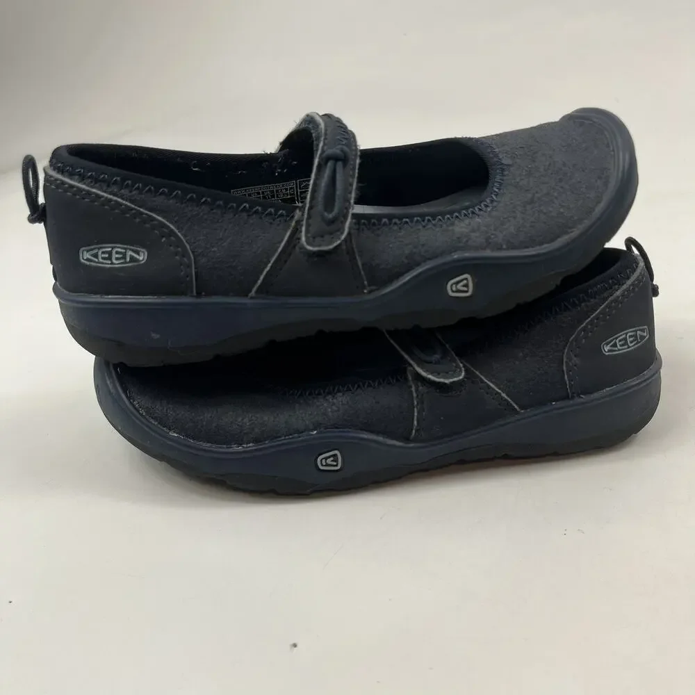 Keen Girls Moxie Mary Jane Shoes Size 12 Black Hook Loop Strap Comfort Outdoor
